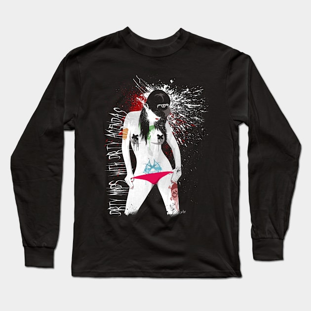 DEADBUNNEH - Dirty Minds Long Sleeve T-Shirt by DEADBUNNEH